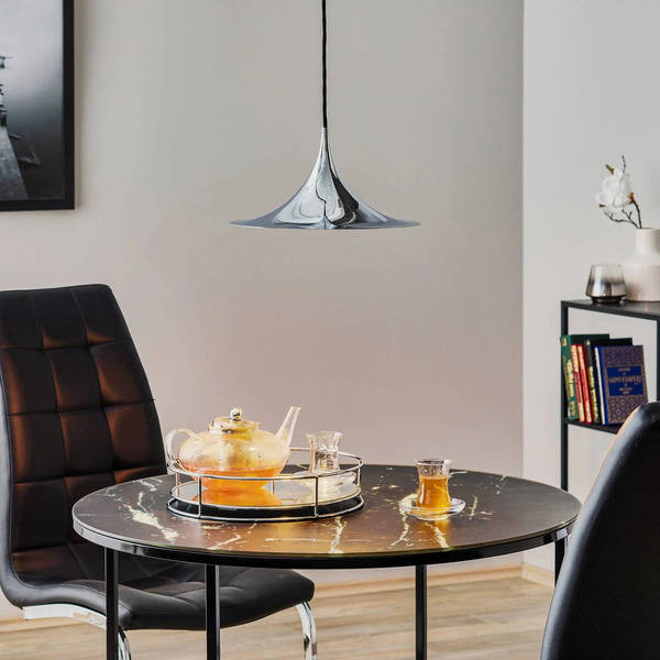  Gubi Gubi Semi Pendant Light, ø 30 Cm, Chrome 