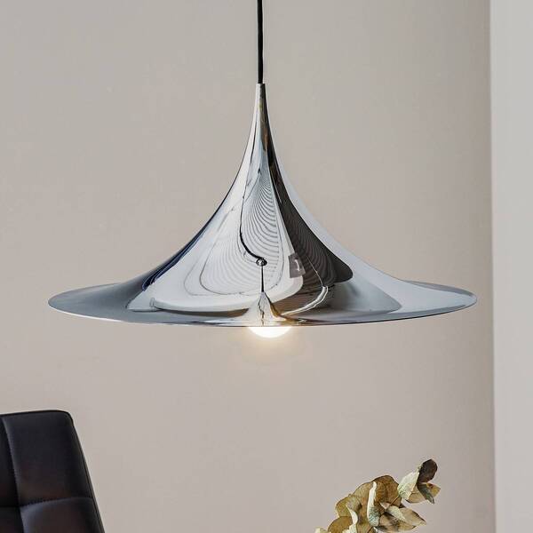  Gubi Gubi Semi Pendant Light, ø 47 Cm, Chrome 