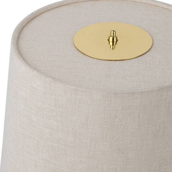  Gubi Gubi Table Lamp 9205, Brass, Canvas Lampshade, Height 58 Cm 