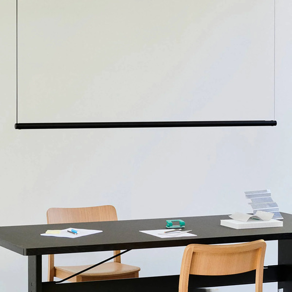  Hay Hay Factor Linear Directional Pendant Light, Black, Rotatable 