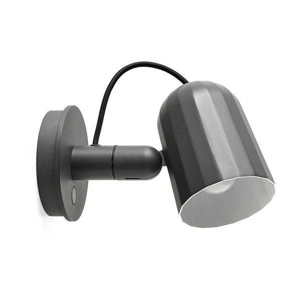  Hay Hay Noc Wall Button Wall Light, Dark Grey, Metal, E14 