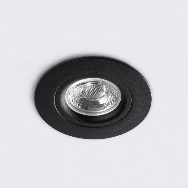  Heitronic Heitronic Dl6809 Led Downlight, Round, Black 