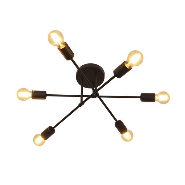  Helam Helam Cambridge Ceiling Light, 6-bulb, Black 