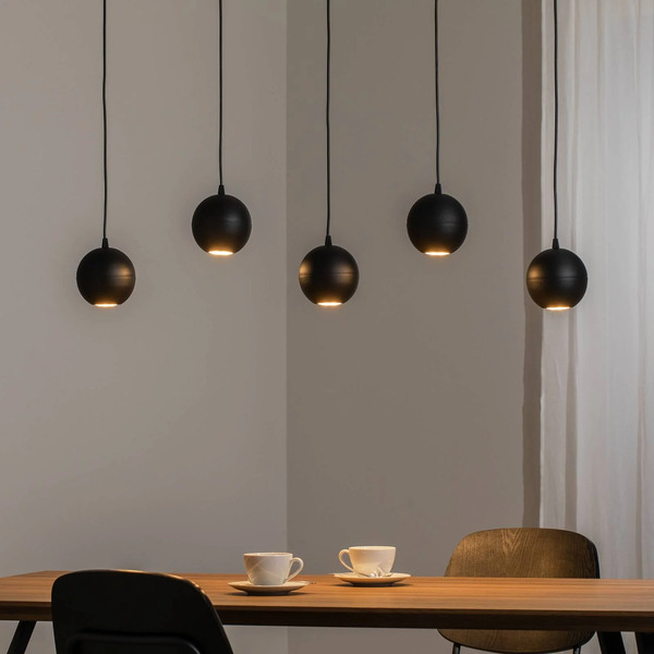  Helam Helam Midway Hanging Light, Black, 5-bulb, 105 Cm Long, Gu10 