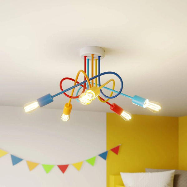  Helam Helam Oxford Ceiling Light, 5-bulb, Multicoloured 