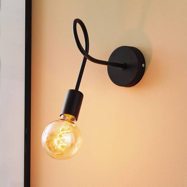  Helam Helam Oxford Wall Light In Black Metal 