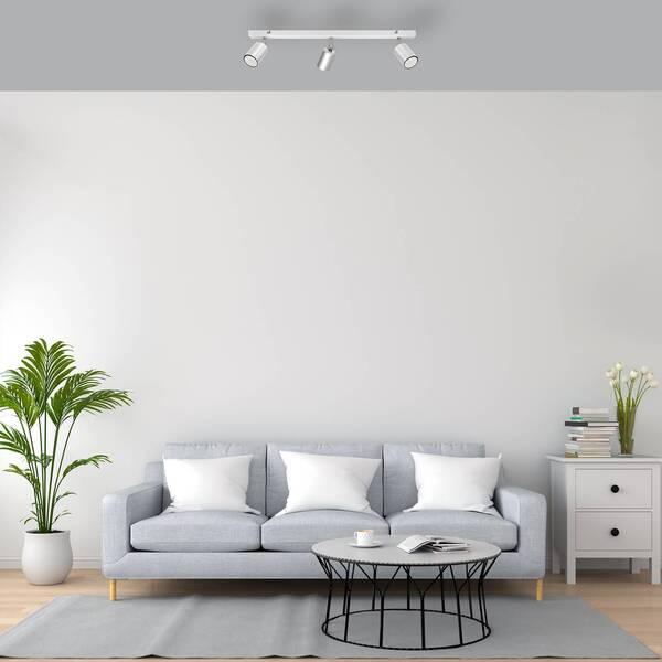  Helam Helam Tune Ii Ceiling Lamp, White/chrome, Metal, 3-bulb, E27 