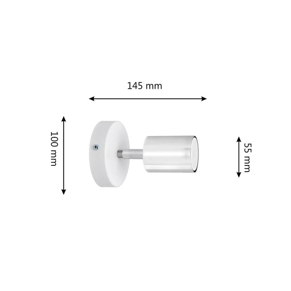  Helam Helam Tune Ii Wall Light, White/chrome, Metal, E27, ø 5.5 Cm 