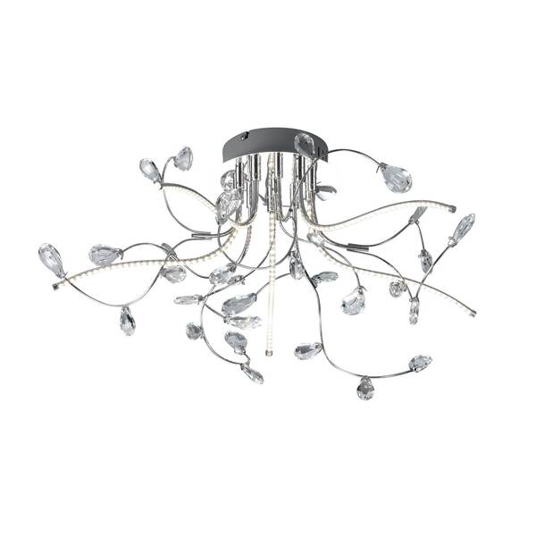  Hell Hell Crystal Ceiling Light, Chrome, 54 Cm 