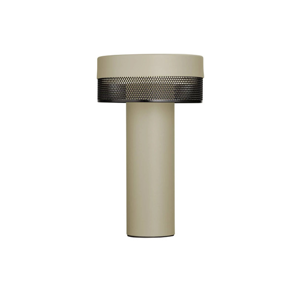  Hell Hell Led Table Lamp Mesh Rechargeable Battery, Height 24cm, Sand/black 