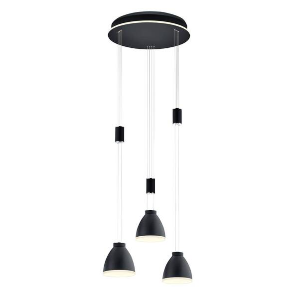  Hell Hell Leni Led Pendant Light, 3-bulb, Round, Black 