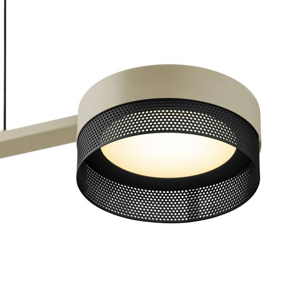  Hell Hell Mesh Led Pendant Light 3-bulb Dimmer, Sand/black 