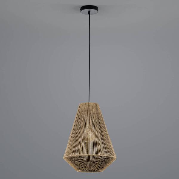  Hell Hell Rope Pendant Light Made Of Paper, Brown, ø 33cm 