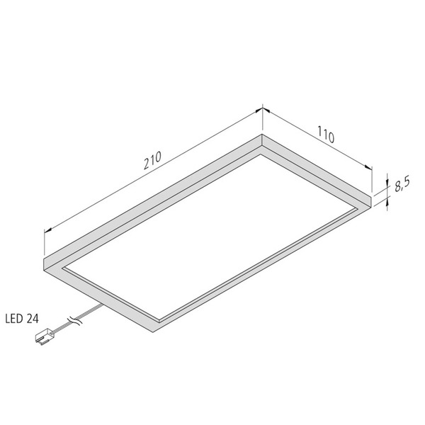  Hera Hera Led Under-cabinet Lamp Sky, Set Of 3, 4,000k, Stainless Steel 