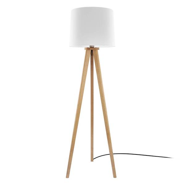  Herzblut Herzblut Elli Floor Lamp, Oiled Knotty Oak/white 