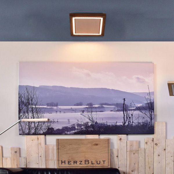  Herzblut Herzblut Otto O Ceiling Lamp Square Walnut 