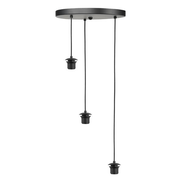  Highlight Highlight Fantasy Pendant Light, 3-bulb, Black 