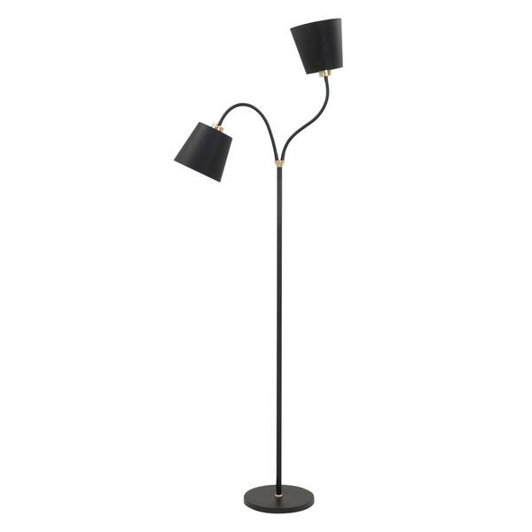  Highlight Highlight Floor Lamp Texas, Black, 2-bulb 