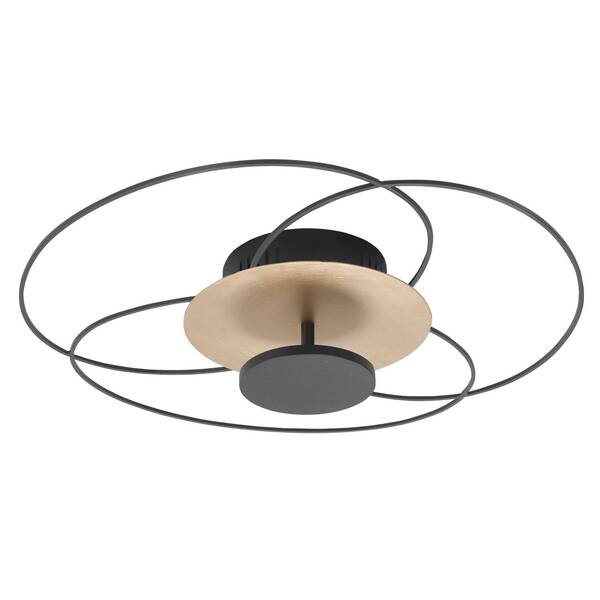  Highlight Highlight Led Ceiling Light Fiore, 2,700 K, Black/gold 