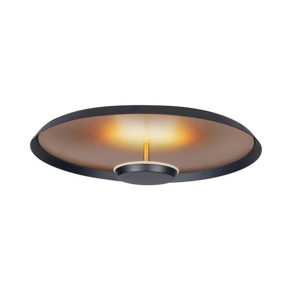  Highlight Highlight Led Ceiling Light Oro, ø 36 Cm, Black/gold, Metal Dimmable 