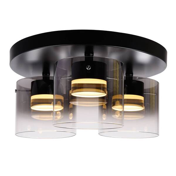  Highlight Highlight Led Ceiling Light Salerno, 2,700 K, 3-bulb, Black 