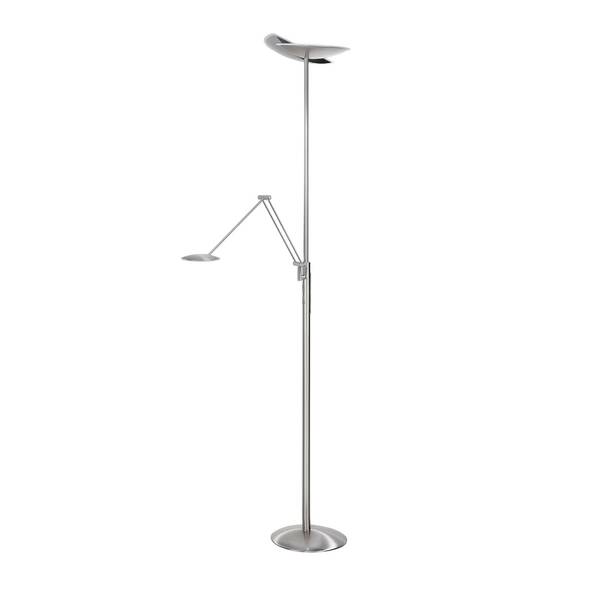  Highlight Highlight Led Uplighter Sapporo, Cct, Reading Arm, Nickel 
