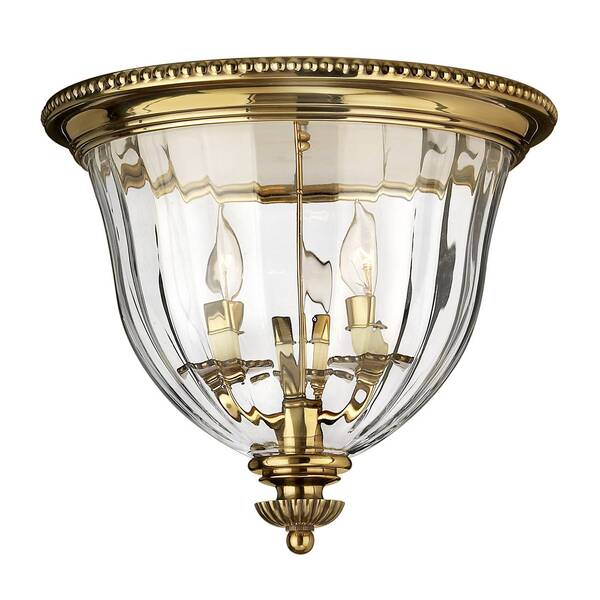  Hinkley Hinkley Cambridge Ceiling Light, Brass/glass, Height 33cm 