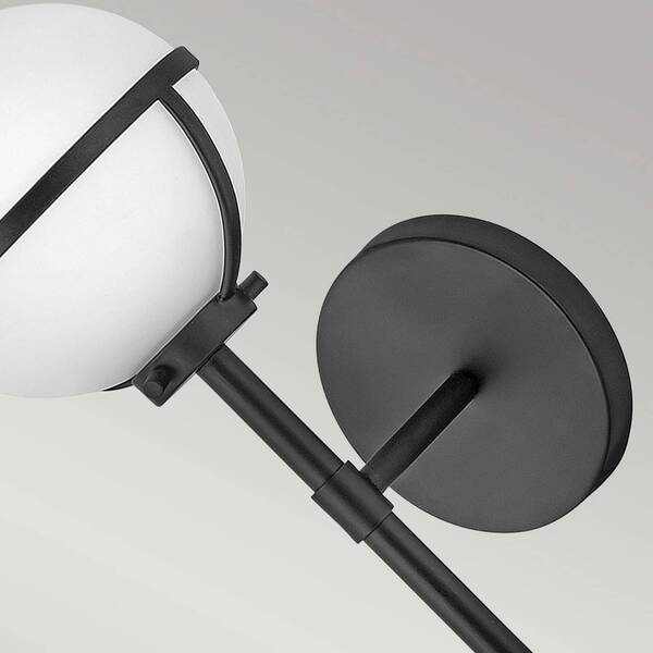  Hinkley Hinkley Hollis Bathroom Wall Light, Black/opal 1-bulb 