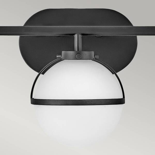  Hinkley Hinkley Hollis Bathroom Wall Light Black/opal 3-bulb 