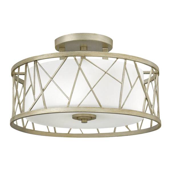  Hinkley Hinkley Nest Ceiling Light With Texture In Silver Leaf 