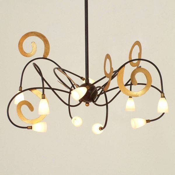 Holländer Holländer Extravagant Led Hanging Light Lunapark, Brown-gold 