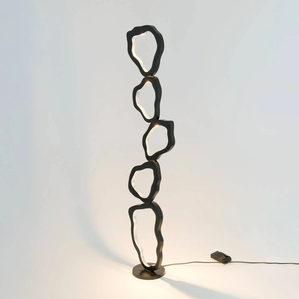  Holländer Holländer Led Floor Lamp Infernale, Black/silver, 5-bulb, Iron 