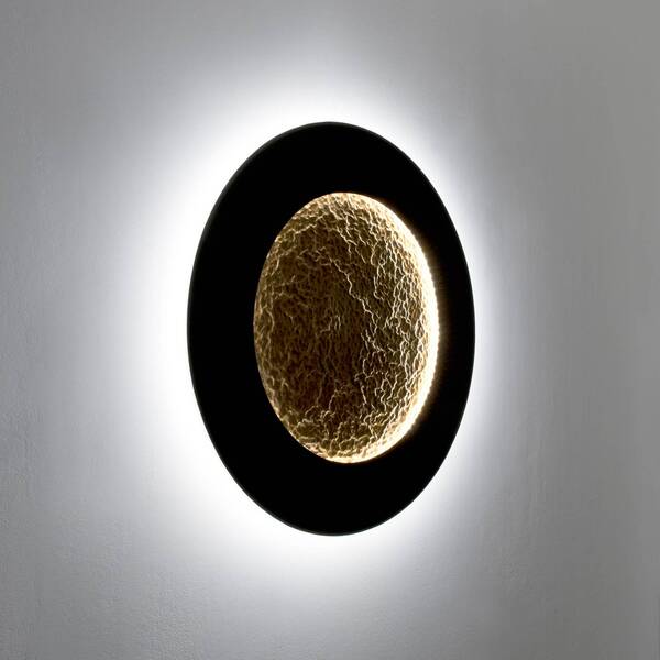  Holländer Holländer Led Wall Light Luna Piena, Brown-black/gold, ø 80 Cm 