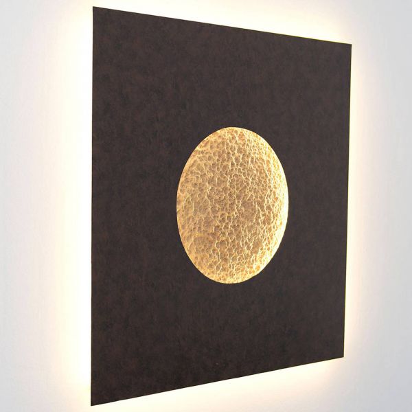  Holländer Holländer Luina Led Wall Light, 80 X 80 Cm, Gold Interior 