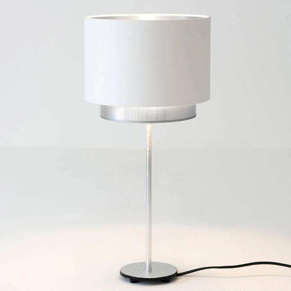  Holländer Holländer Mattia Table Lamp, Perla Silk White/silver 