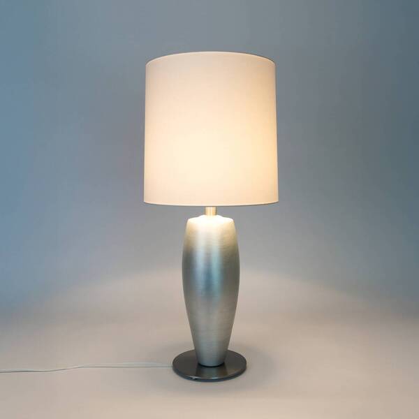  Holländer Holländer Omega Sottile Table Lamp, Silver/white, Height 80 Cm, Ceramic, E27 