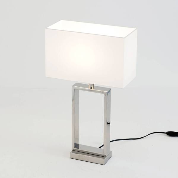  Holländer Holländer Sprazzo Table Lamp Base Silver Fabric Shade, White 