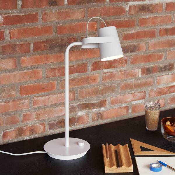  Hübsch Hübsch Ardent Table Lamp, Light Grey, Iron, E14, Height 54 Cm 