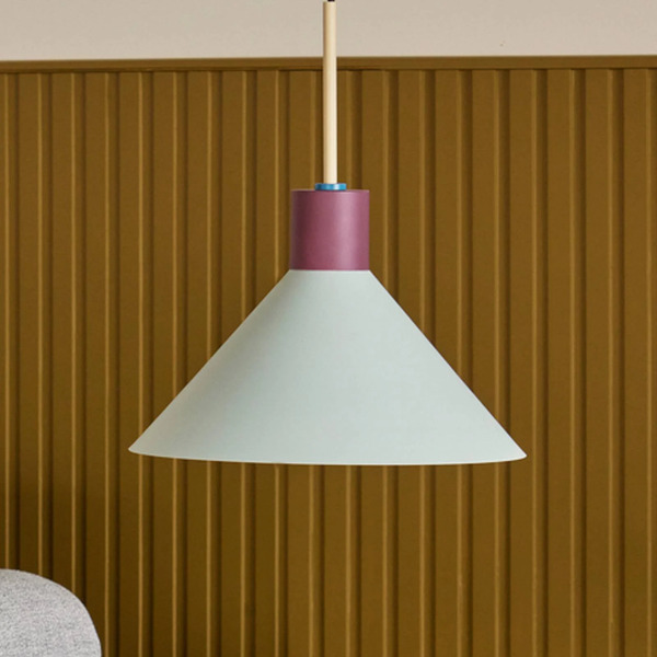 Hübsch Hübsch Crayon Pendant Light, Light Blue/wine Red, Iron, E27 