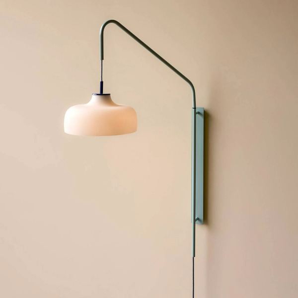  Hübsch Hübsch Current Wall Light, Light Blue, Projection 71 Cm 