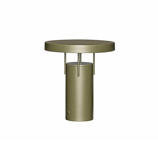  Hübsch Hübsch Led Rechargeable Table Lamp Bringme Dark Green Metallic, 28 Cm 
