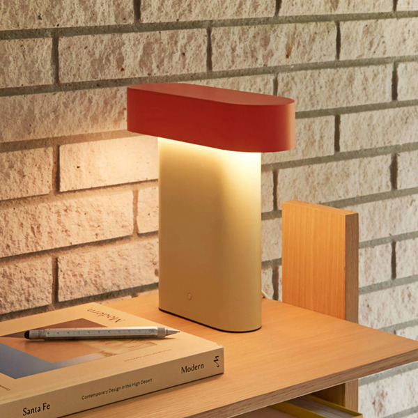  Hübsch Hübsch Led Table Lamp Sleek, Light Green/red, Iron, Pc 