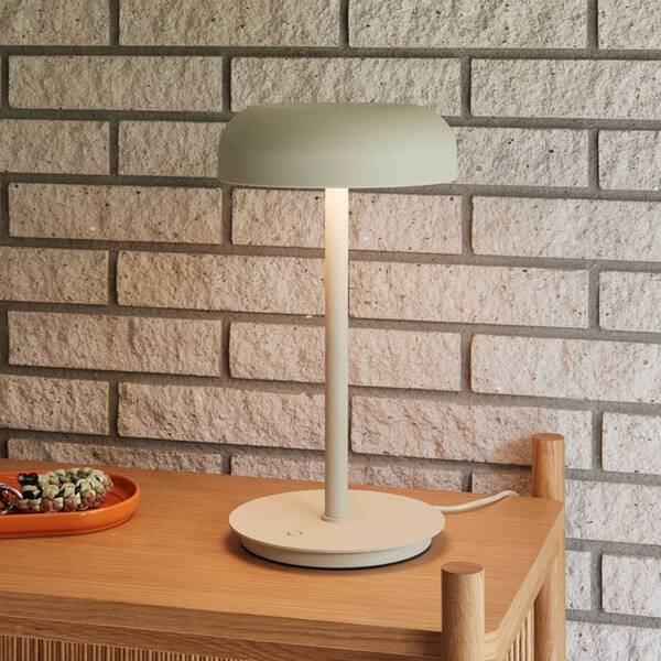  Hübsch Hübsch Velo Led Table Lamp, Sand Beige, Iron, Polycarbonate 