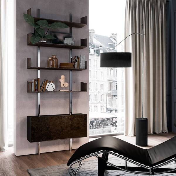  Icone Icone Arc Lamp Gru, Black, Aluminium 
