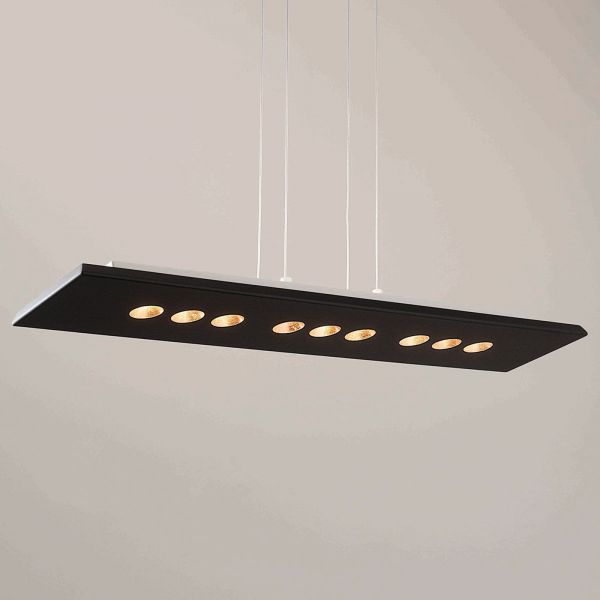  Icone Icone Confort Led Hanging Light, Black And Gold 