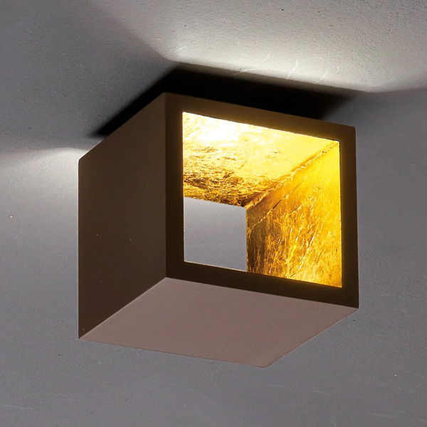  Icone Icone Cubò - Led Ceiling Light, 10 W, Brown/gold 