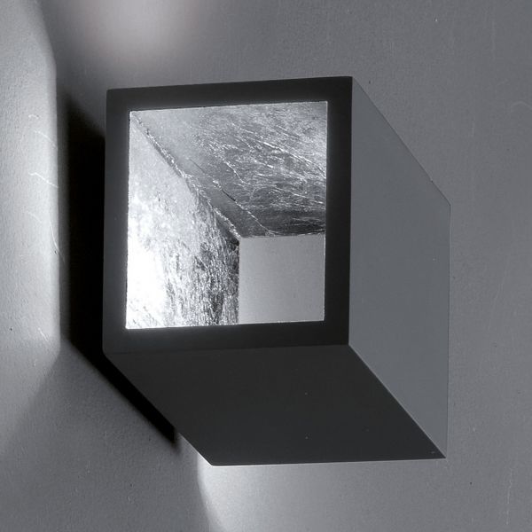  Icone Icone Cubò Led Wall Light, 10 W, Titanium/silver 