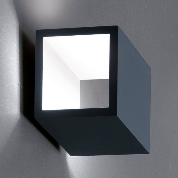  Icone Icone Cubò Led Wall Light, 10 W, Titanium/white 