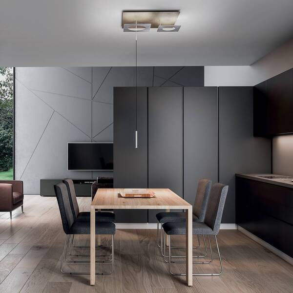  Icone Icone Led Ceiling Light Petra-s3 Ecrú, Aluminium 