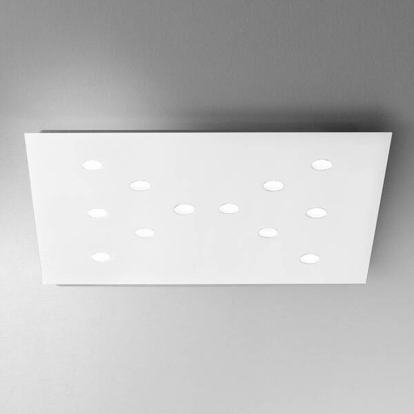  Icone Icone Slim - Flat Led Ceiling Light, 12-bulb, White 